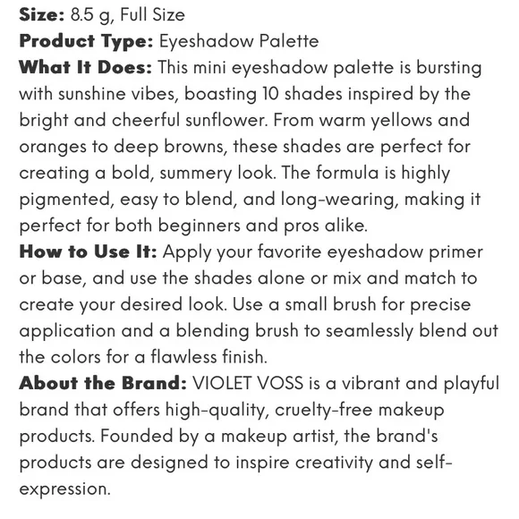 Violet Voss Golden Sunflower eye shadow - Picture 11 of 15